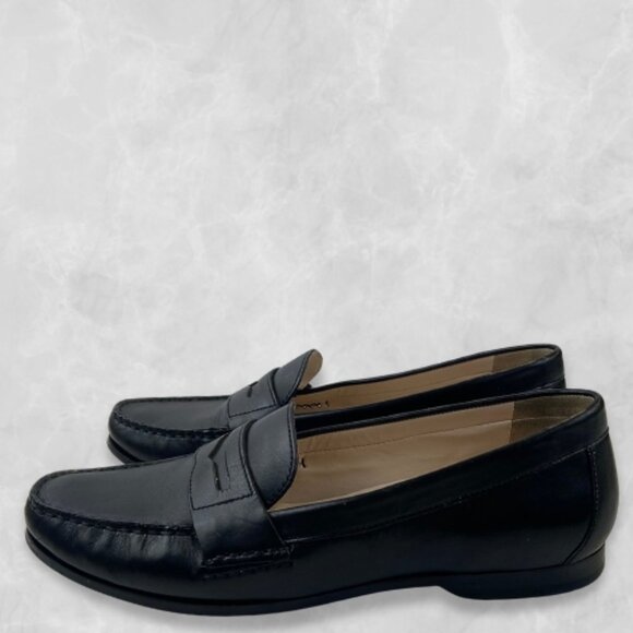 Cole Haan Pinch Traditional Penny Loafer Leather Slip On Flat Shoe Black W 9.5 - Picture 1 of 13